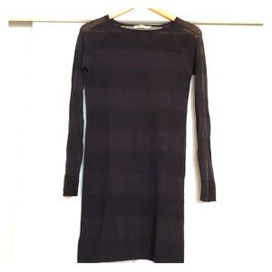 T by Alexander Wang striped Navy sweater dress